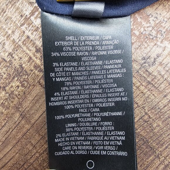 Elie Tahari Colorblock Sheath Fitted Dress with Leather Detail US 6 Navy & Black - Picture 9 of 10